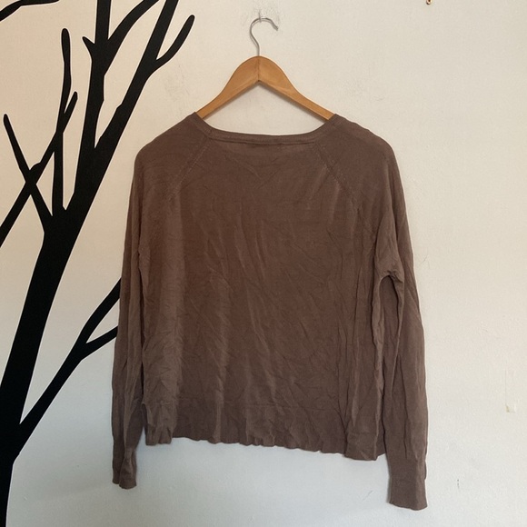 Zara taupe thin sweater, slight high low style, S - Picture 8 of 8
